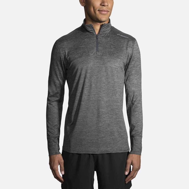 Brooks Men's Dash Half Zip Running Jackets - Grey (SPLG65319)